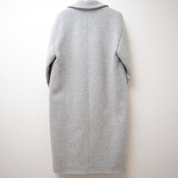 Aritzia Wilfred The Only Coat - Soft Wool Cashmere - Heather Light Grey - Picture 3 of 8